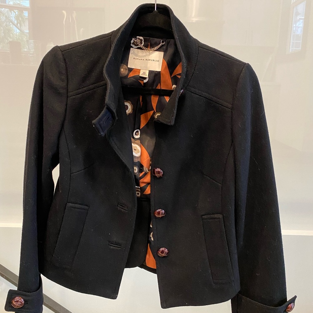 Banana Republic pea coat in black sz XS